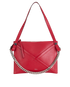 M Zipped Shoulder Bag, £250, Handbags, Red, Leather, Front view